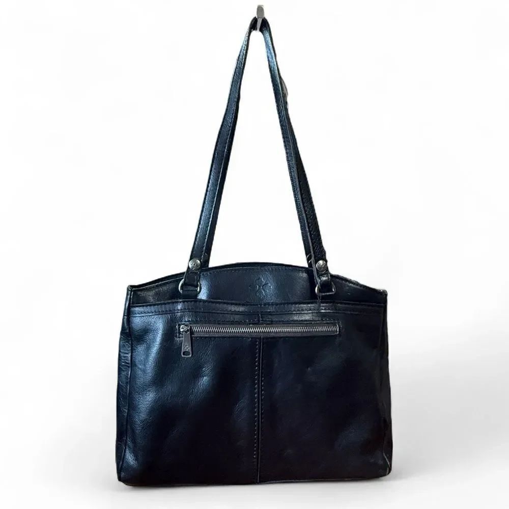 Patricia Nash Heritage Black Leather Poppy Tote Bag Purse